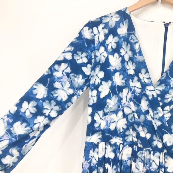 Coldwater Creek Summer Skies Floral Blue and White A Line Dress - Picture 4 of 15